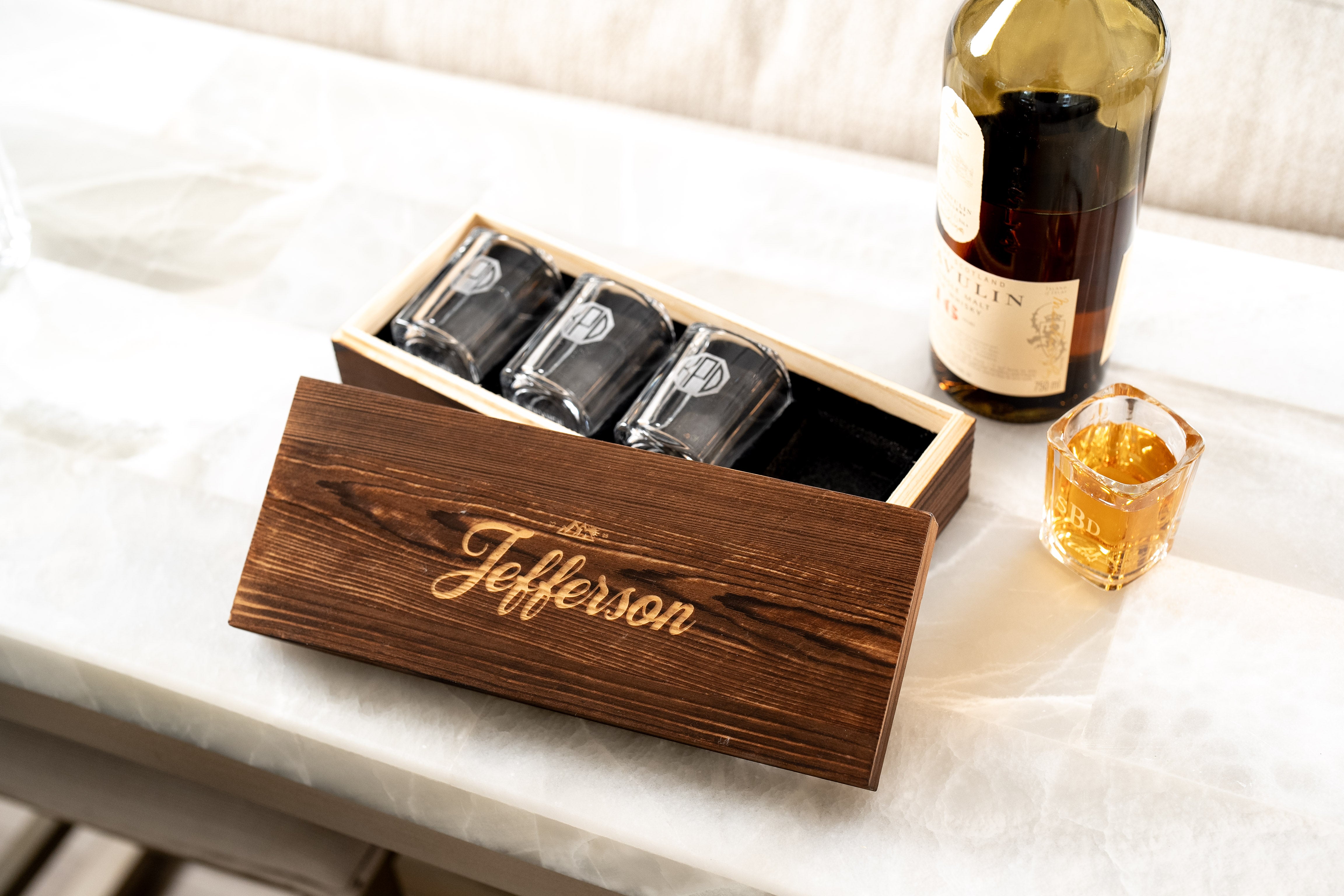 Personalized Shot Glass Gift Box Set of 4