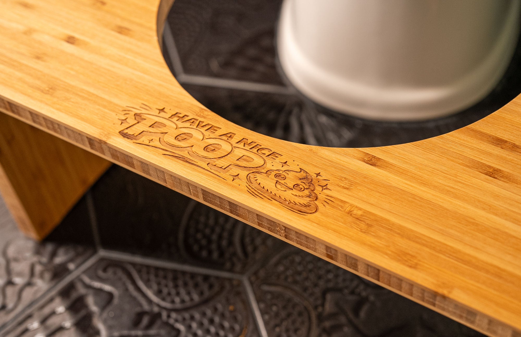 The PerfectPerch - Luxury Toilet Stool - Personalized - Funny Engraved Squatty Potty