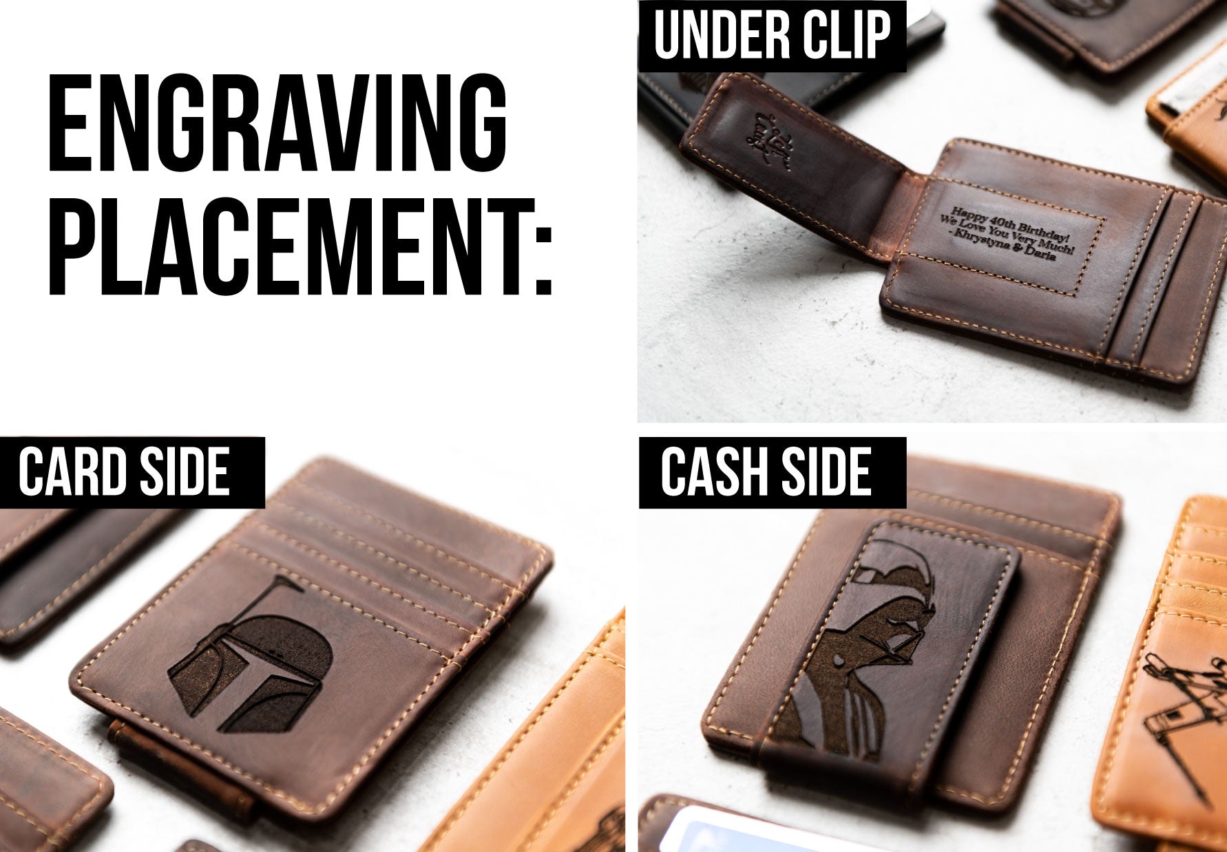 Star Wars Inspired Leather Magnetic Money Clip