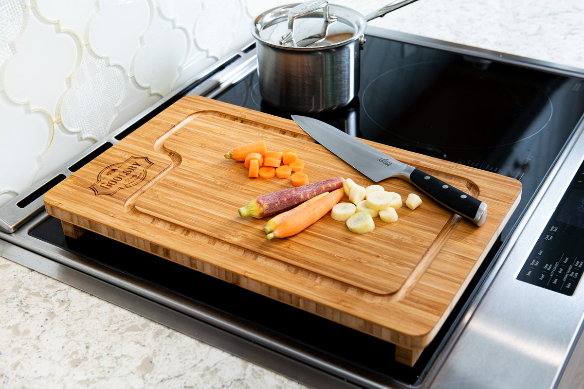 Cooking Board With Ridge Personalized Stove Top Cutting Board