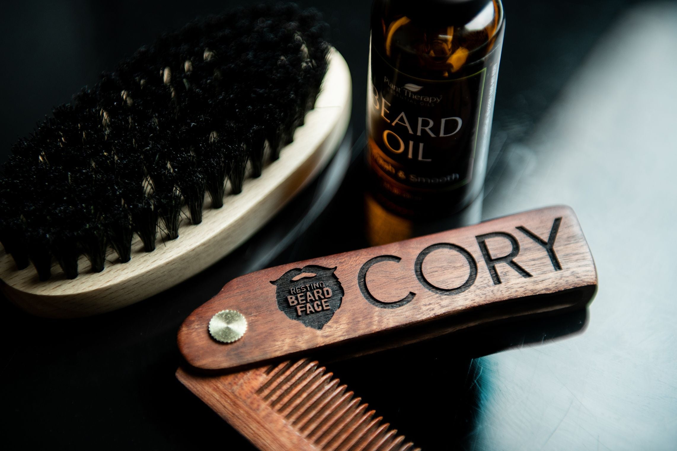 Personalized Beard Comb - Flat or Folding Design