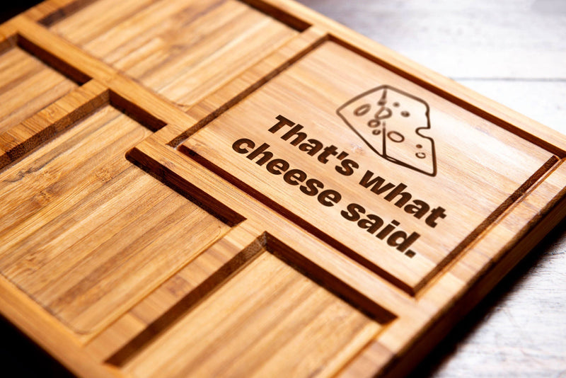 Funny Custom Engraved Charcuterie Board & Wine Tray - 45 Phrase Options