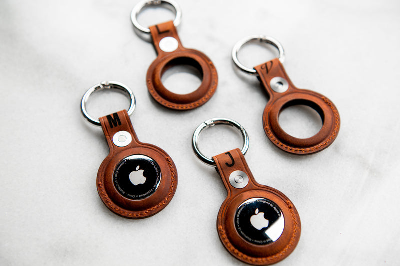 Apple AirTag Keyring / Genuine Leather Apple AirTag Case / 