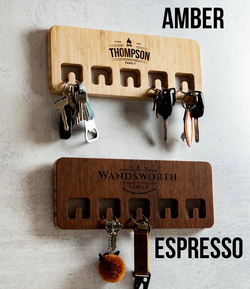 Wood Wall Mount For Keychains