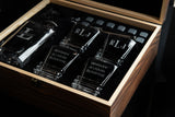 Personalized Engraved Decanter Full Set with Wood Box, Glasses, and Whiskey Stones