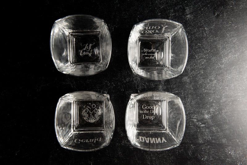 Personalized Whiskey Glasses and Shot Glasses