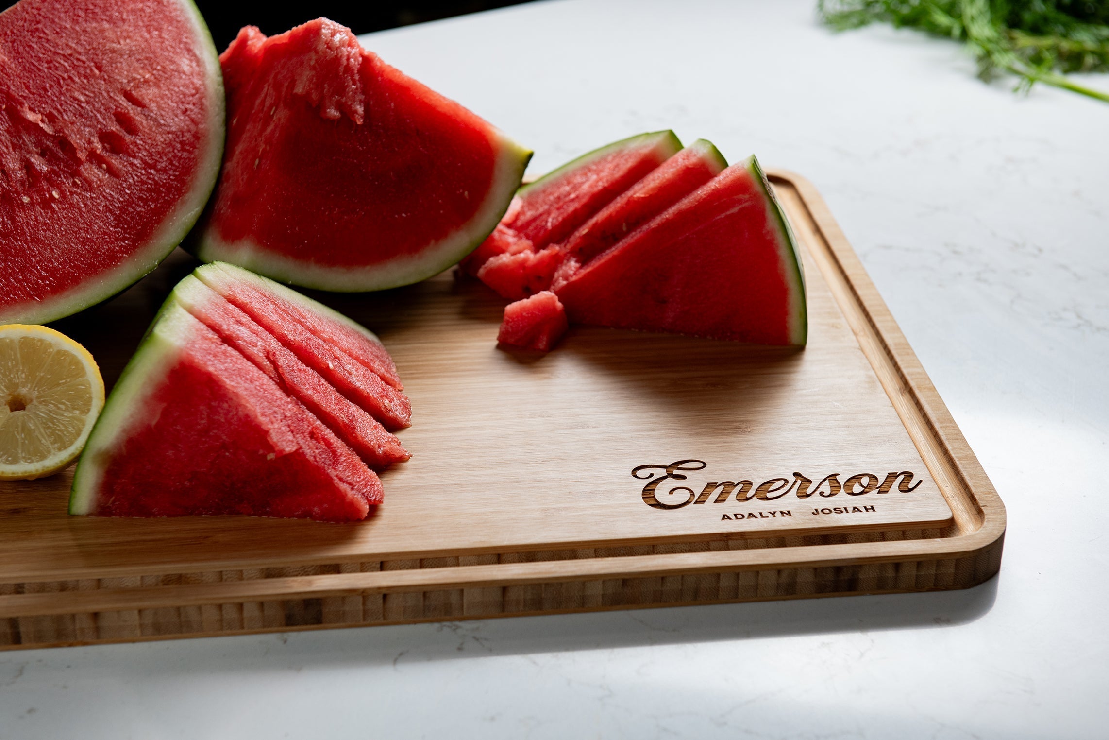 Personalized Wood Cutting Board With Juice Groove