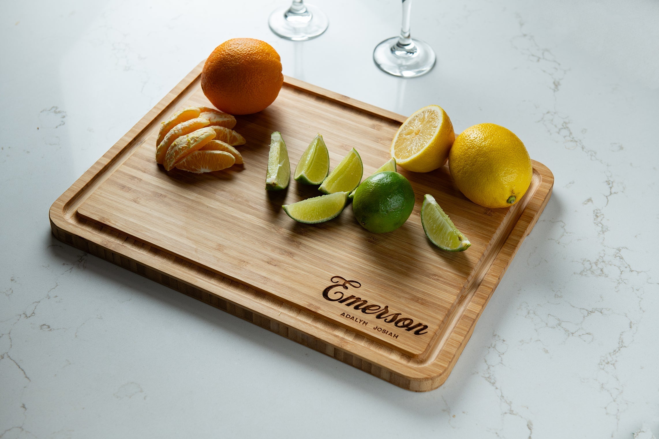 Personalized Wood Cutting Board With Juice Groove