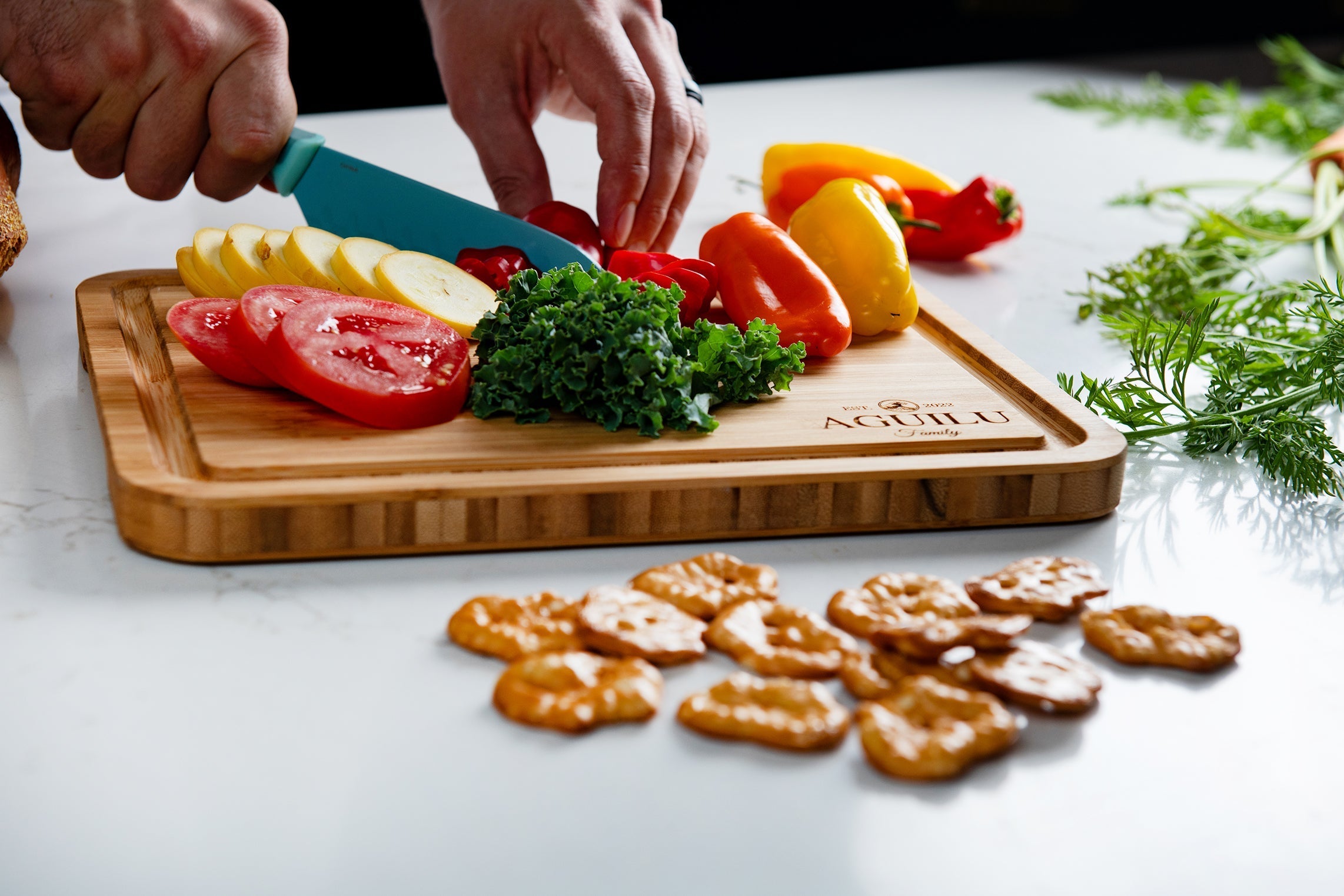 Personalized Wood Cutting Board With Juice Groove