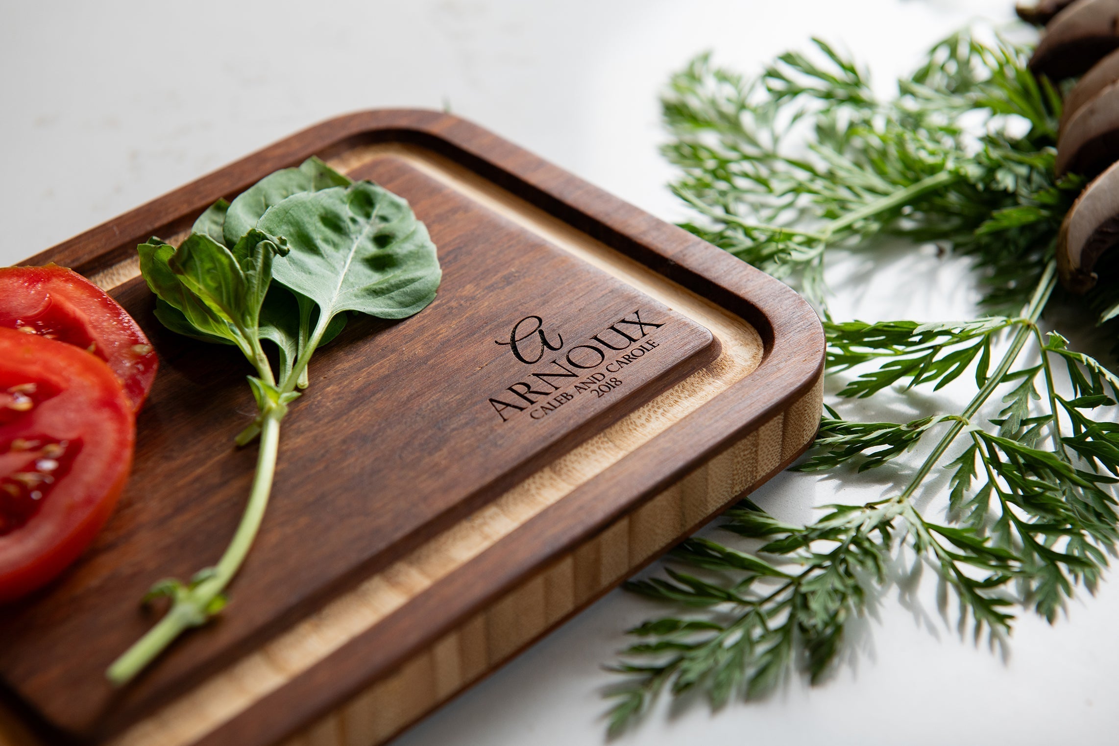 Personalized Wood Cutting Board With Juice Groove