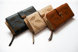 Vegan Leather Leaf Wallet - 3 Colors & 2 Sizes Available