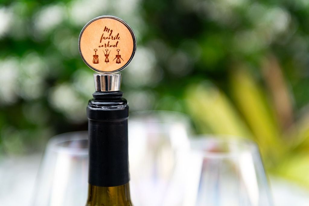 Personalized Circle Metal Wine Bottle Stoppers