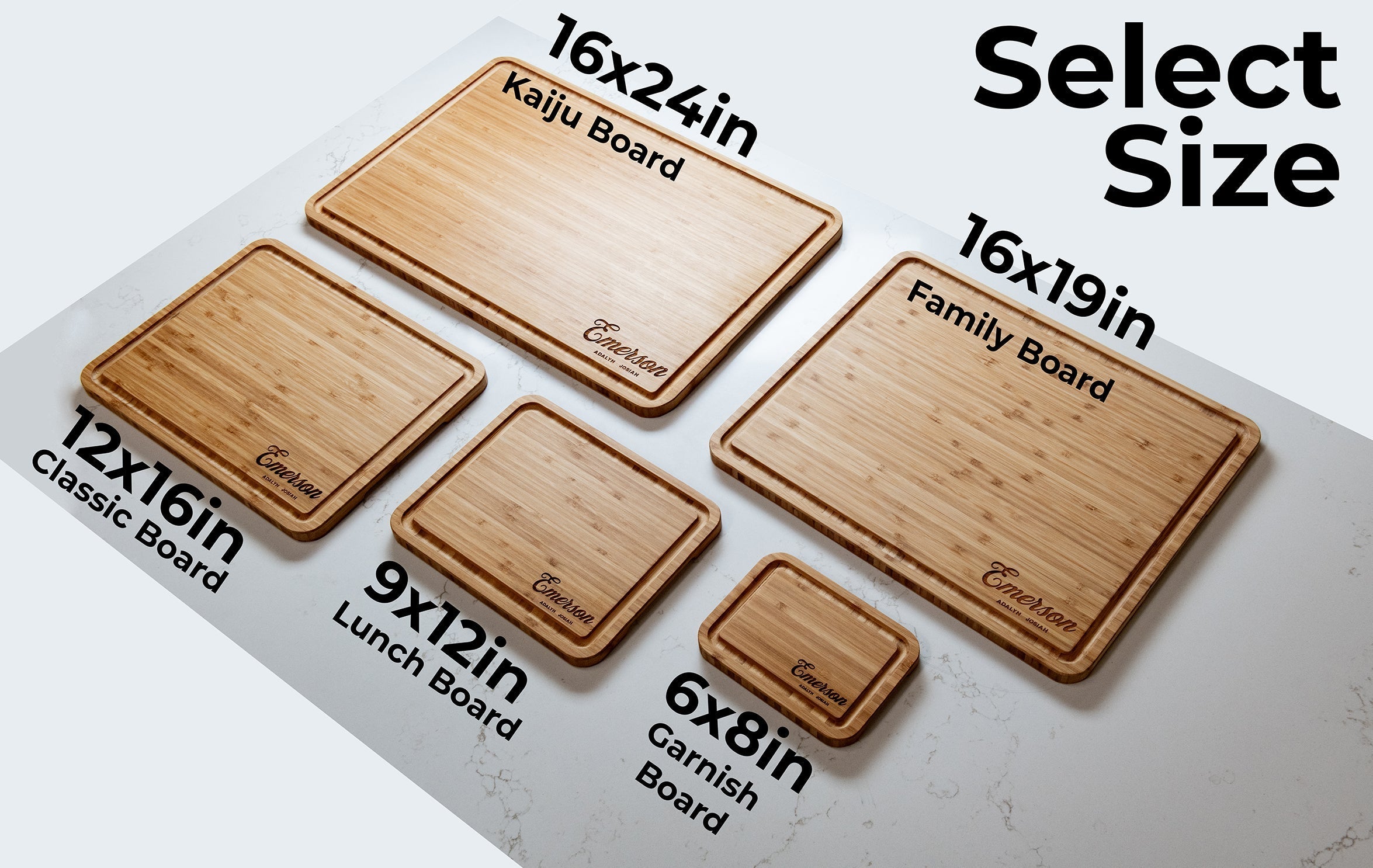 Personalized Wood Cutting Board With Juice Groove