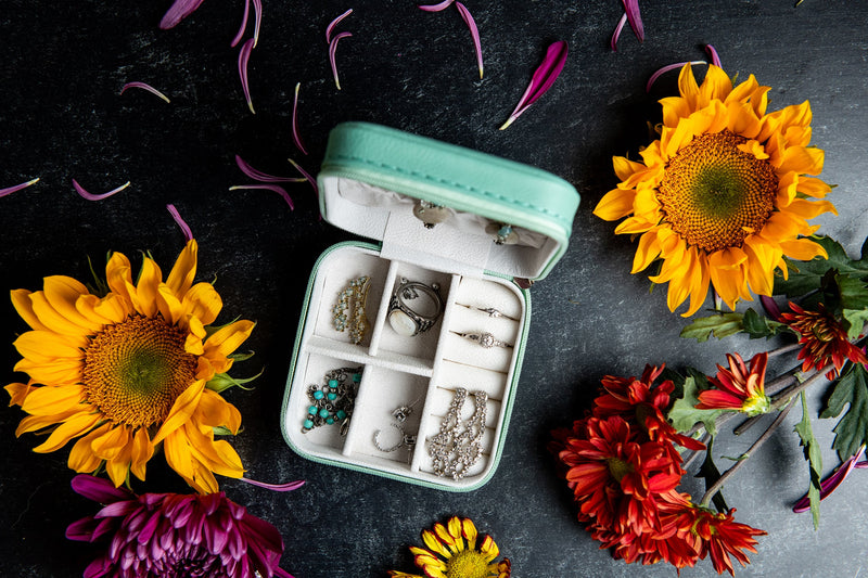 Personalized Jewelry Travel Case - Vegan Leather