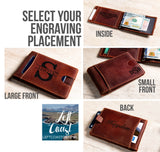 The Cedar Key Gamer Inspired Slim Concealed Pocket Distressed Leather Wallet