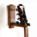 Personalized Wall Mount Custom Headstock Shapes in Espresso
