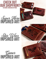 The Cedar Key Hero Inspired Slim Concealed Pocket Distressed Leather Wallet with ID Window