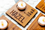 Personalized Engraved Tea Light Holders by Left Coast Original