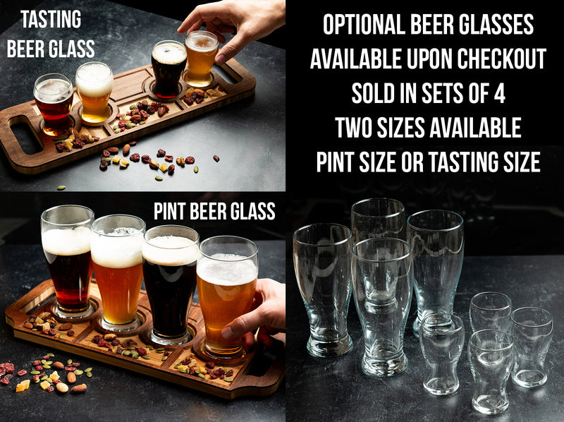 Personalized Beer Flight Trays & Gift Set