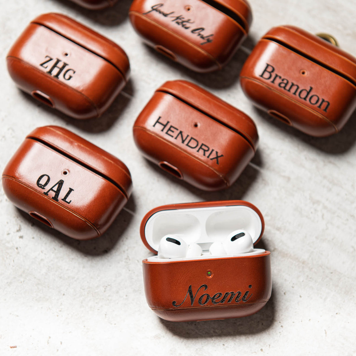 Personalized Leather Airpods Pro Case