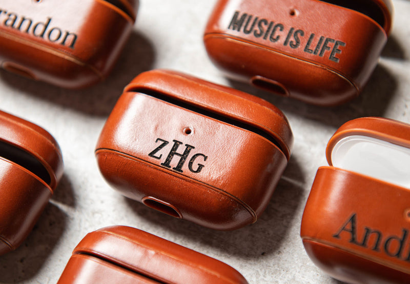 Personalized Leather Airpods Case