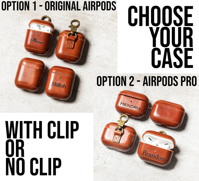 Personalized Leather Airpods Case