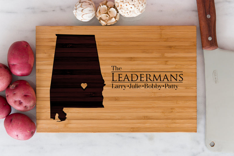 8 x 12 USA Engraved State Cutting Boards