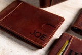 The Cedar Key Slim Concealed Pocket Distressed Leather Wallet