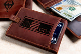 The Cedar Key Gamer Inspired Slim Concealed Pocket Distressed Leather Wallet