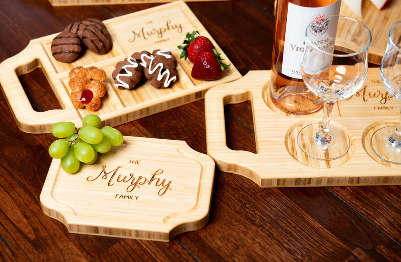 Charcuterie Boards & Drink Serving Trays Gift Set