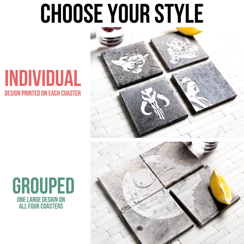 Hero Inspired Limestone Personalized Coasters