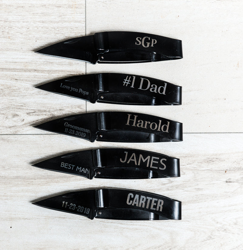 Personalized Money Clip Knife Groomsman Gift