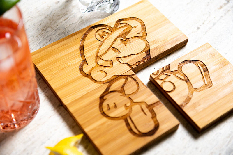 Gamer Inspired Coasters with Optional Coaster Holder