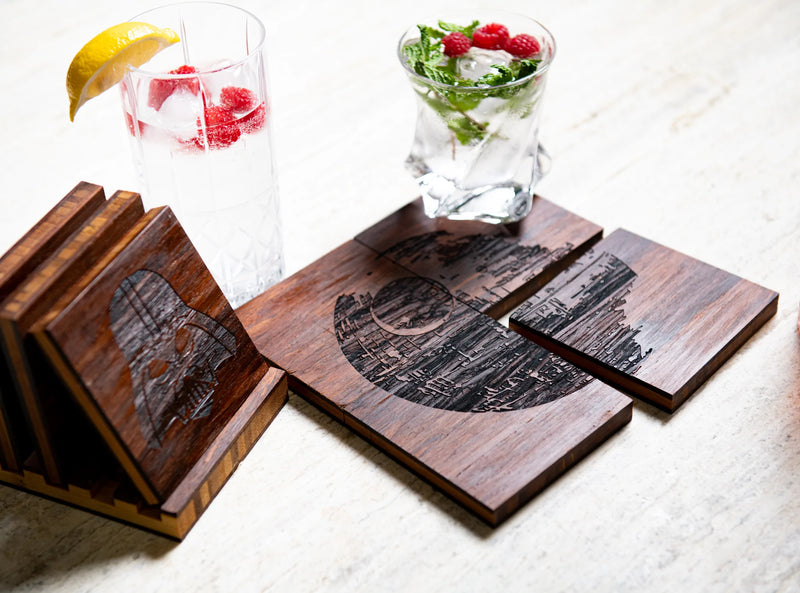 Star Wars Inspired Coasters with Optional Coaster Holder