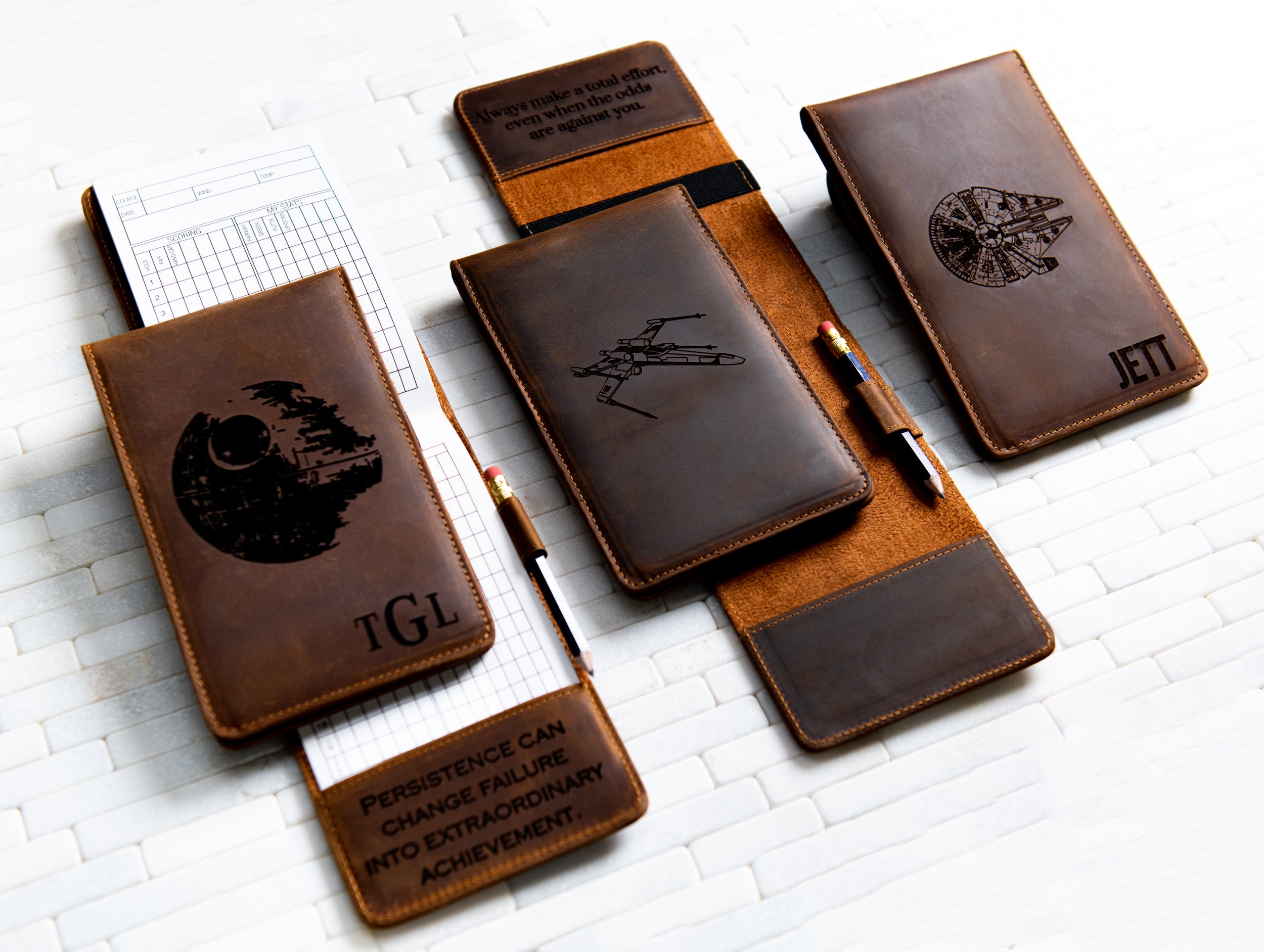 Personalized Star Wars Inspired Golf Scorecard & Yardage Book Holder The Copperhead