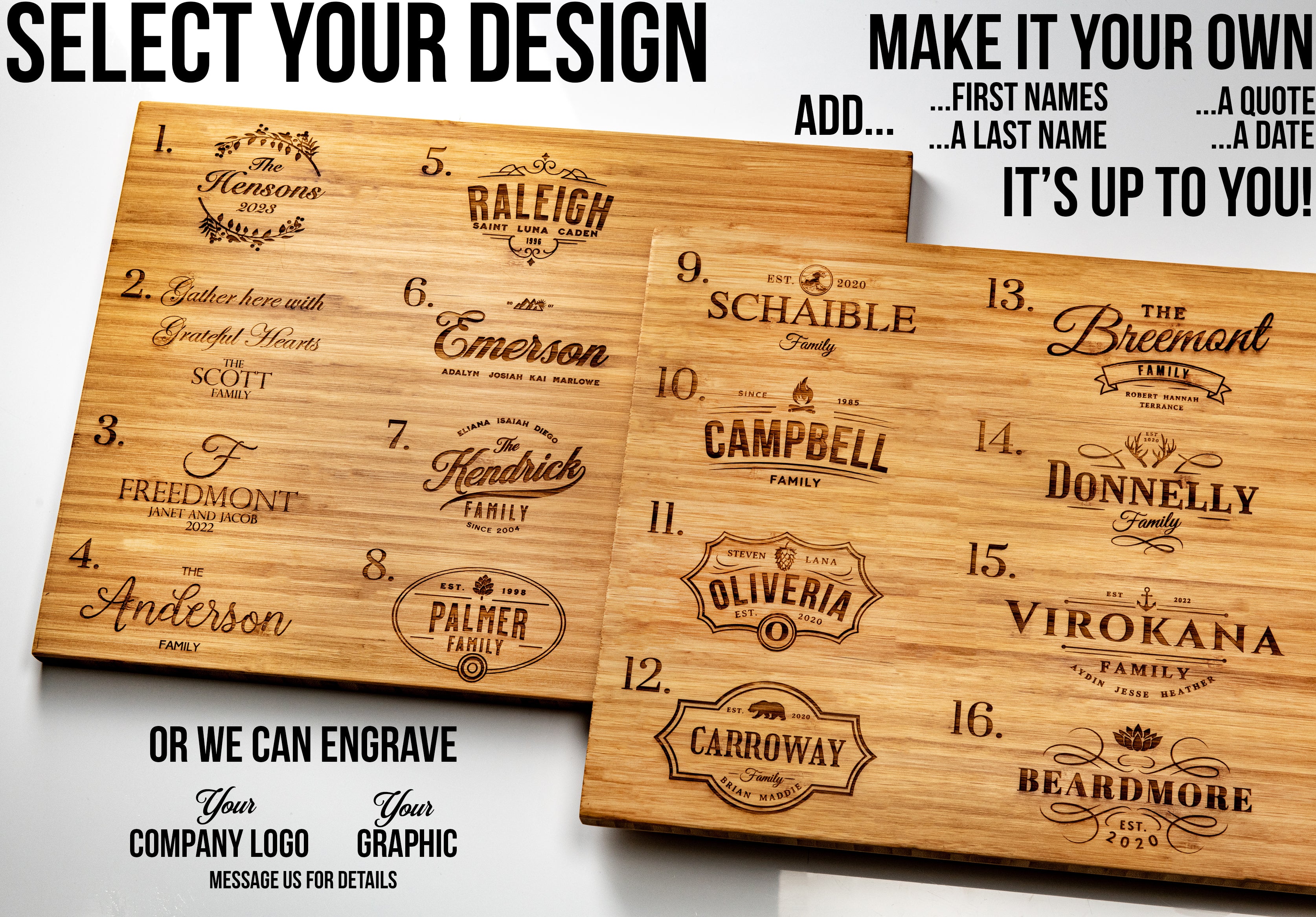 Personalized Charcuterie Planks