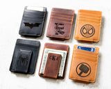Hero Inspired Personalized Leather Magnetic Money Clip