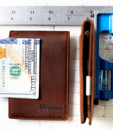 The Islamorada Slim Hero Inspired Personalized Leather Wallet