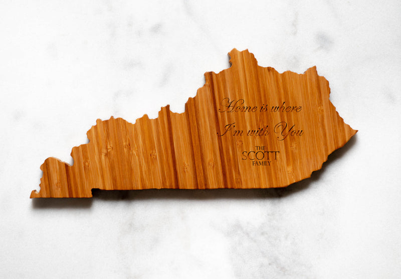 Personalized USA 50 States Shaped Cutting Boards