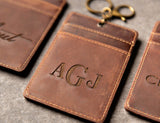 Personalized Distressed Leather Luggage Tag