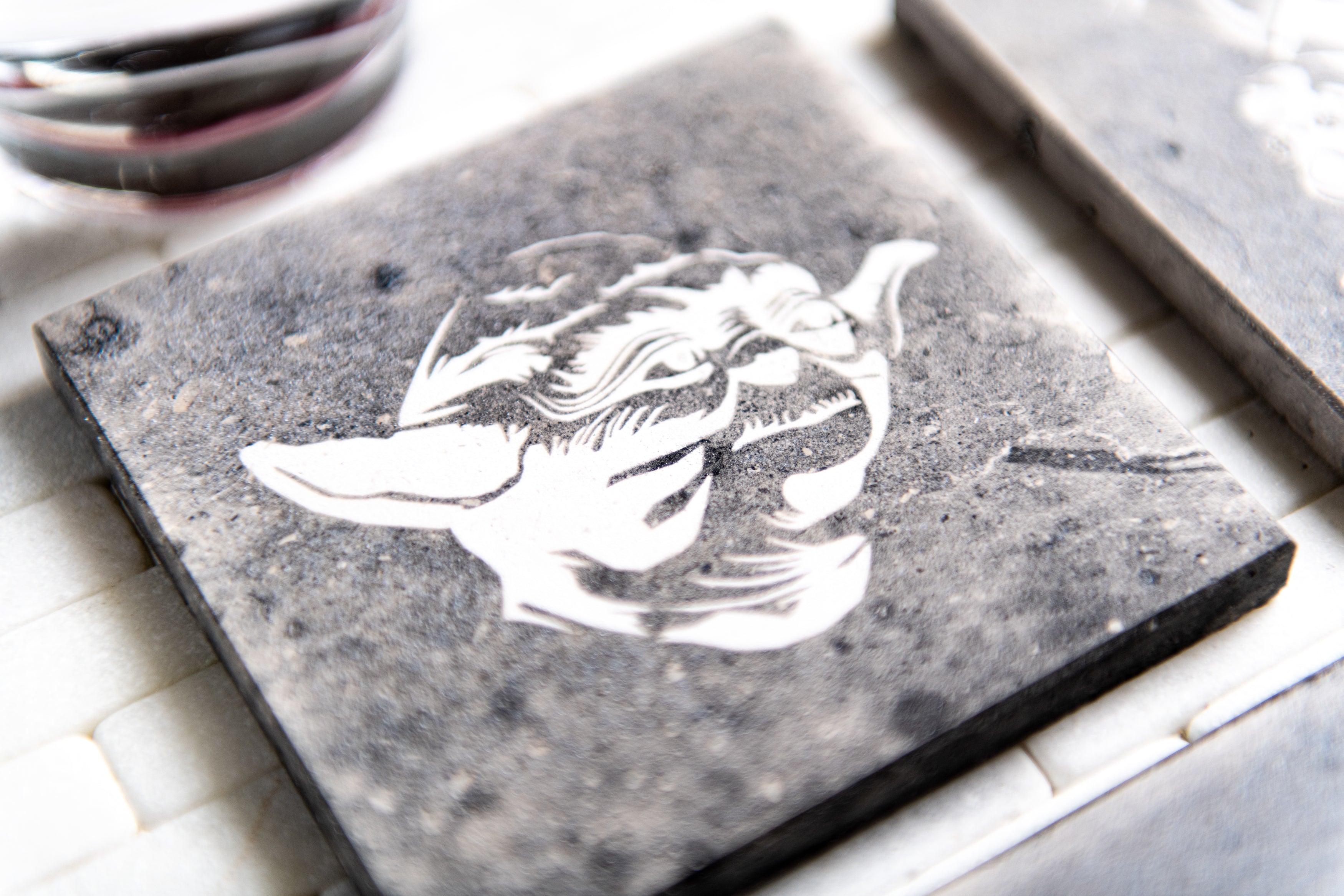 Star Wars Inspired Limestone Personalized Coaster Holder