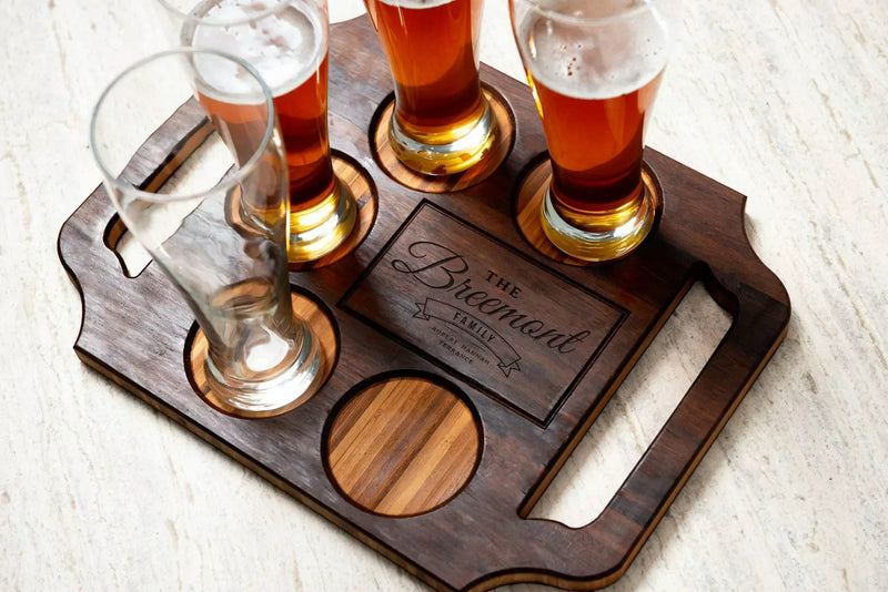 Charcuterie Board & Drink Serving Tray Gift Set
