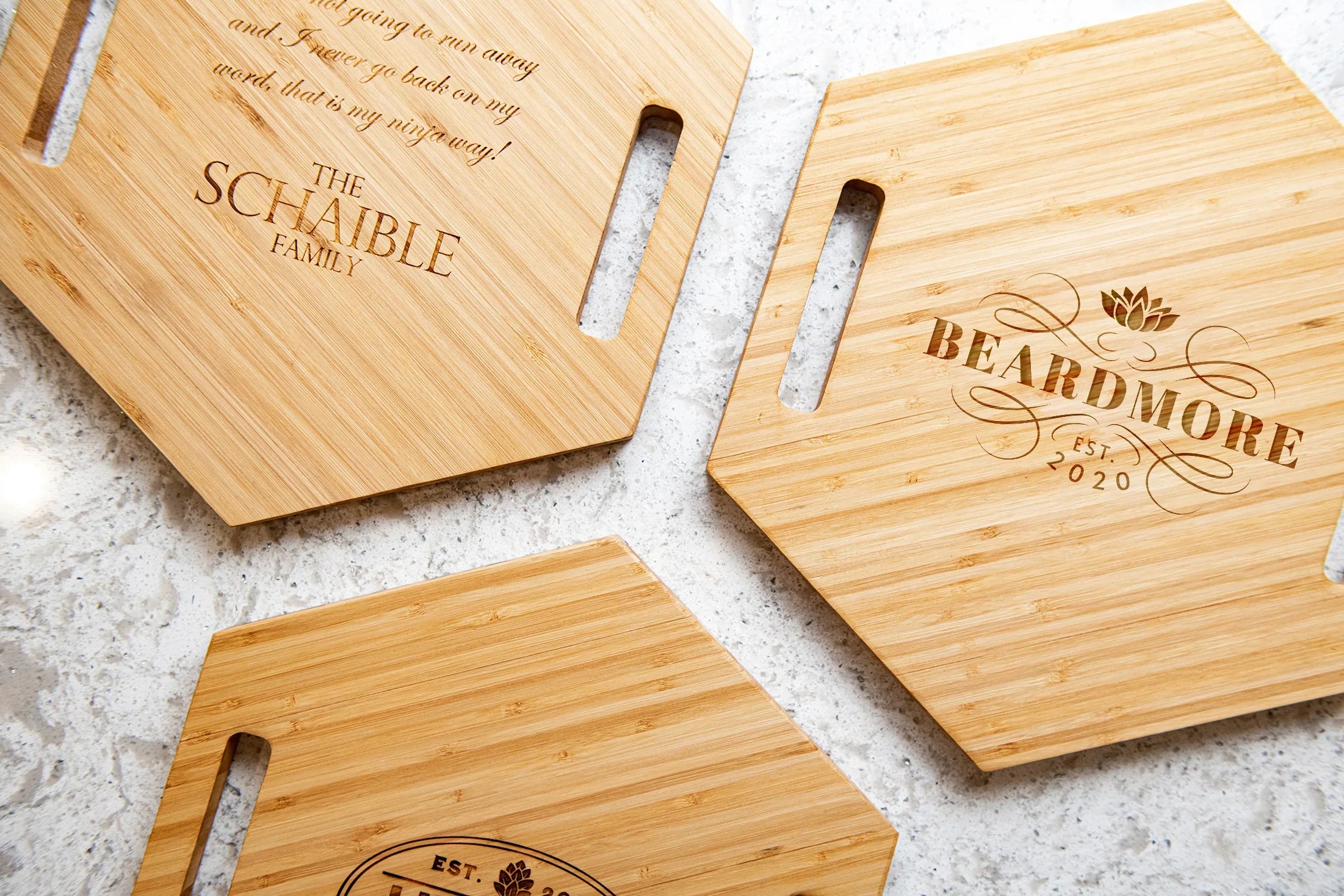 Personalized Hexagon and Sun Boards