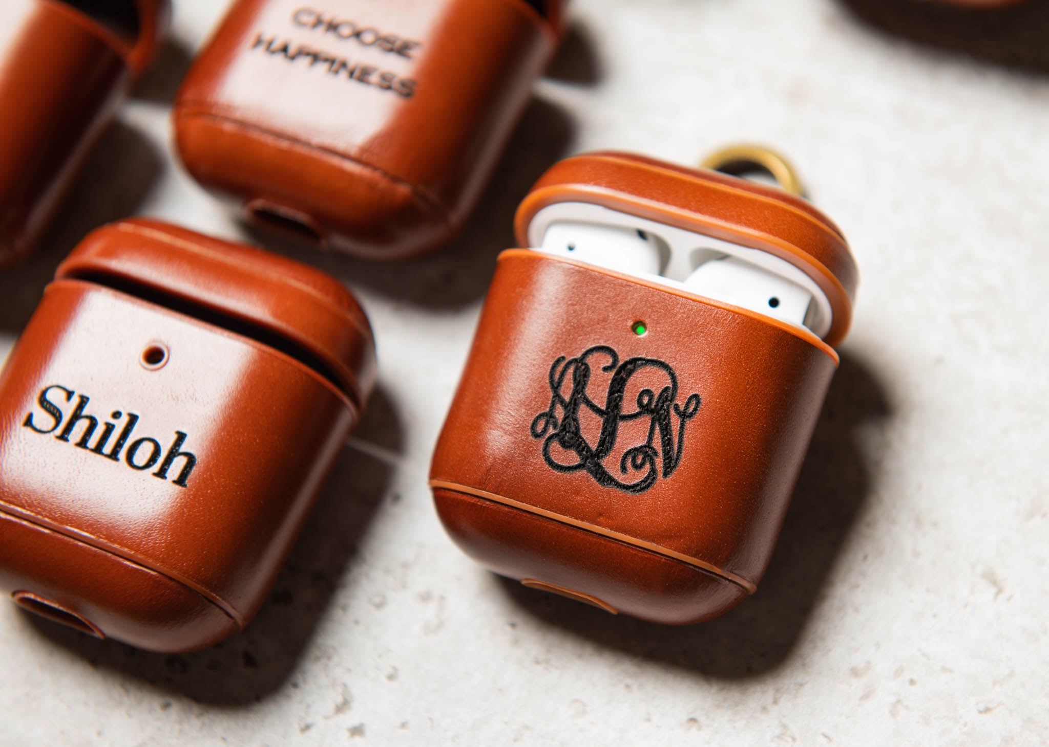 Personalized Leather Airpods Case