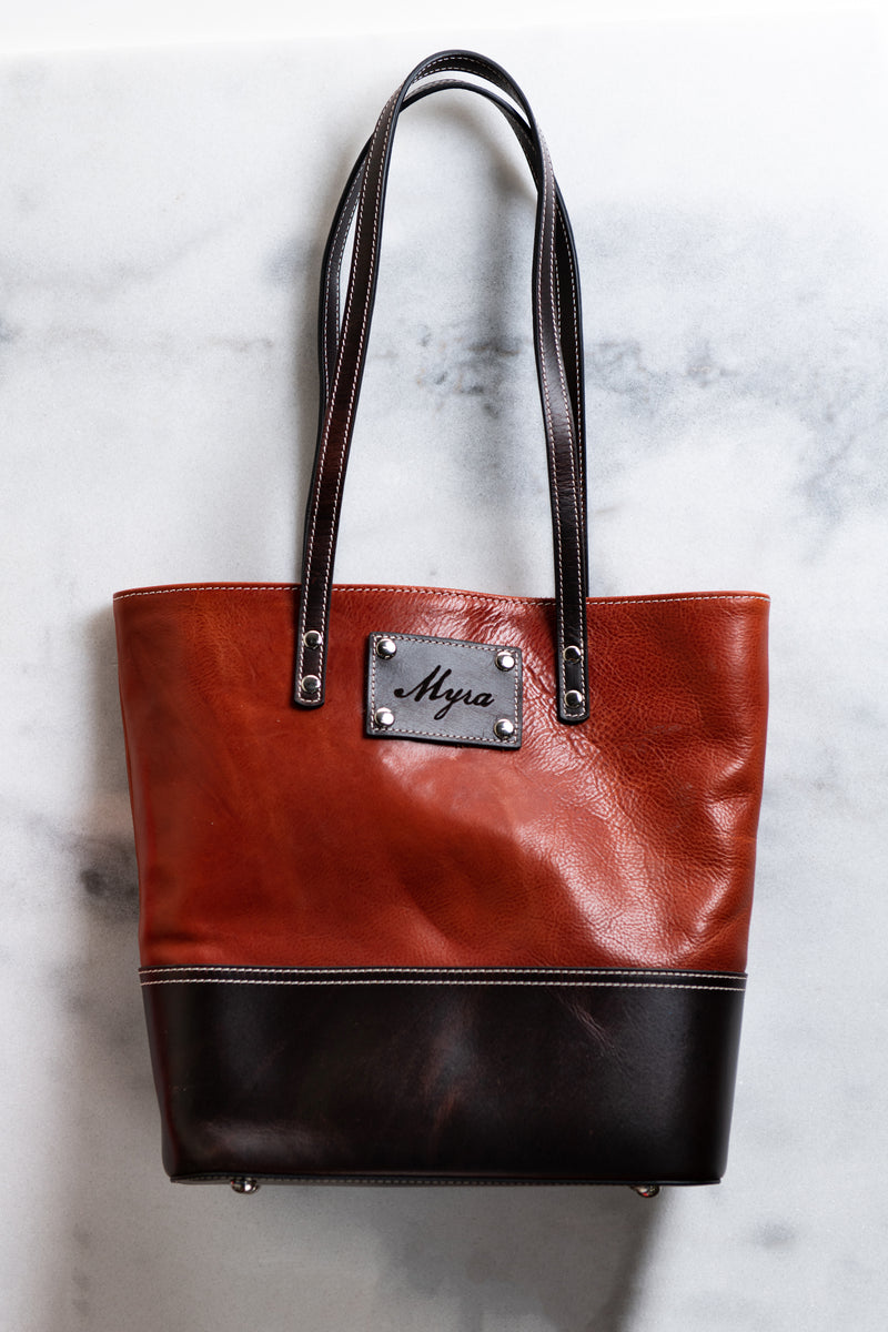 St Armand Two Tone Leather Tote