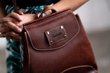The Venice Personalized Convertible Leather Backpack