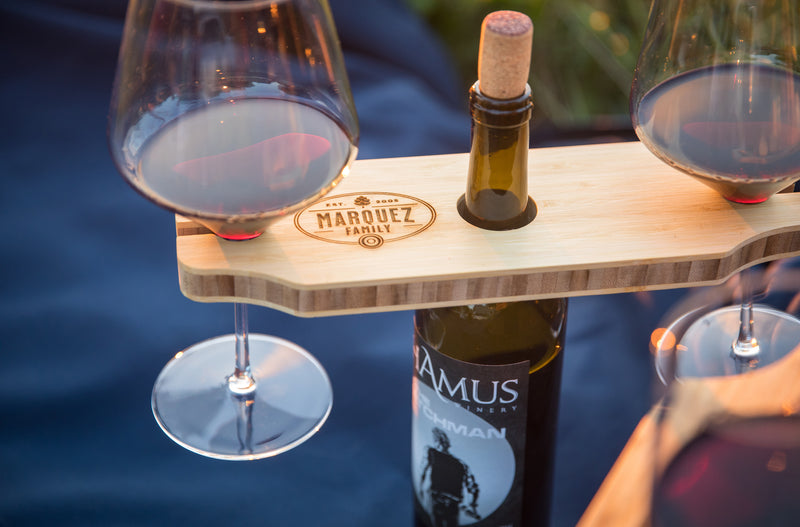 Levitating Wine Stand & Glass Caddy Gift Set