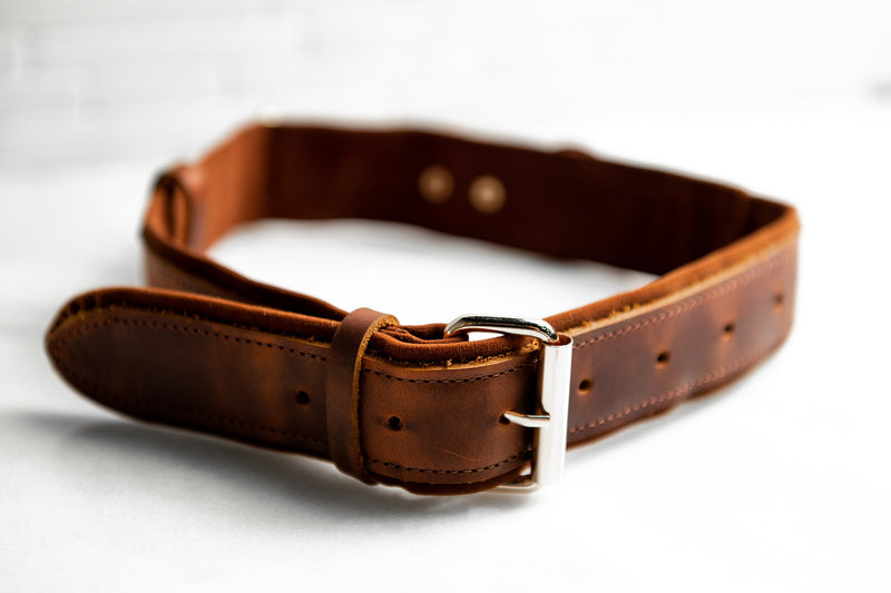 AirTag Distressed Leather Pet Collars