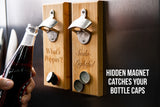 Magnetic Fridge Mount Personalized Bottle Opener