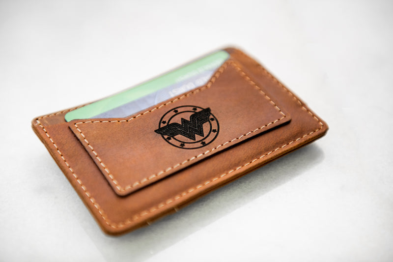 Arcadia Personalized Hero Inspired Leather Magnetic Money Clip